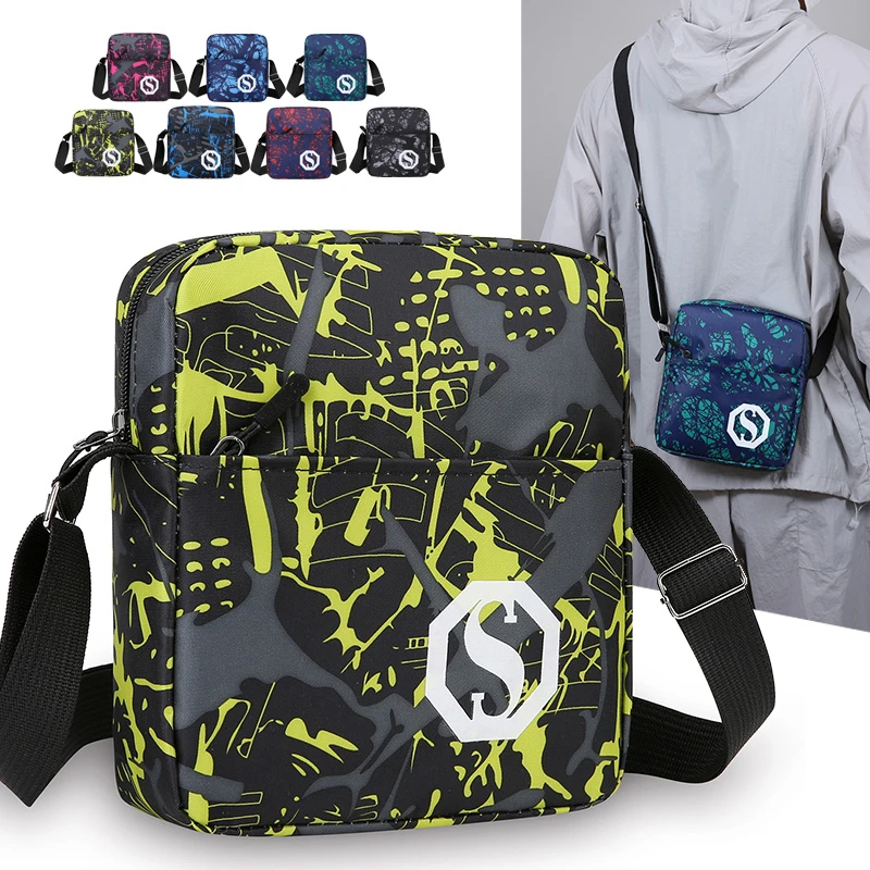 

Сумка через плечо для мужчин и женщин, большая вместимость, регулируемый ремень, разноцветная повседневная сумка-мессенджер для повседневного использования, подарок для геймера, уличный кошелек
