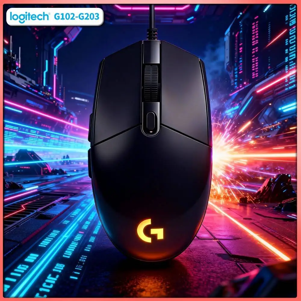 Logitech G102 Gaming Mouse, 8x Faster Than Standard, 8000 DPI, RGB Sync, Programmable Keys for Esports