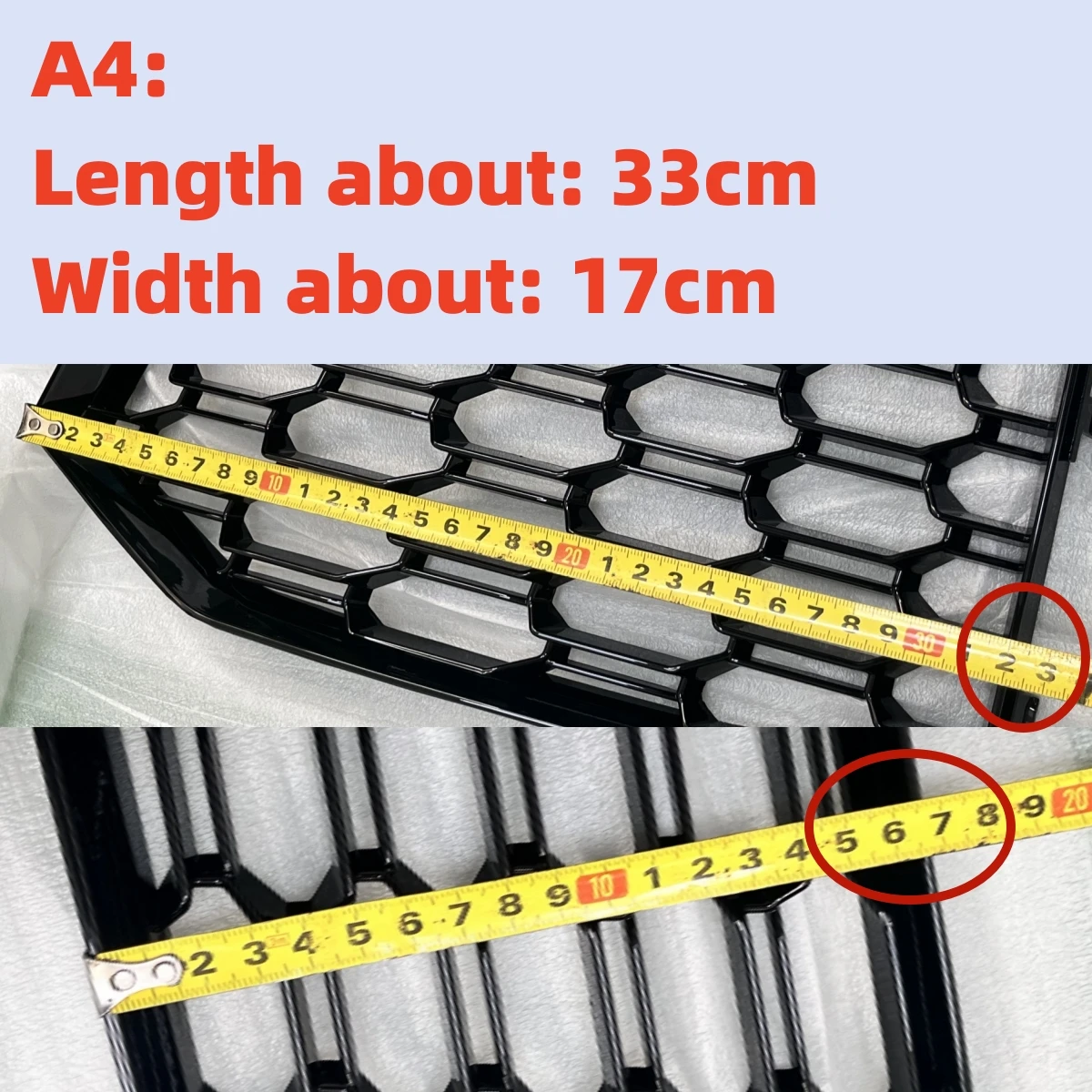 Front Fog Lamp Frame for Audi A4L A5 RS4 RS5 17-19 Modified Fog Light Cover Bumper Side Grille Car Accessories view 3