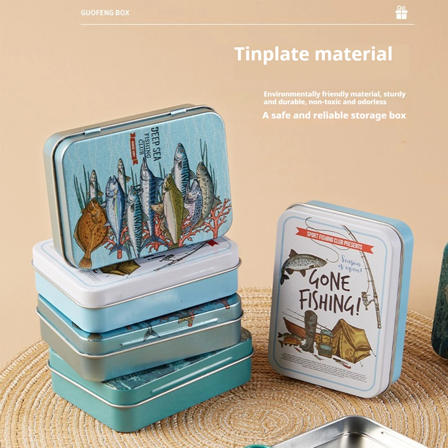 

Портативная коробка для хранения рыболовного человека, коробка для снастей, портсигар, кости для покера, коробка для лекарств и конфет, дорожный утюг