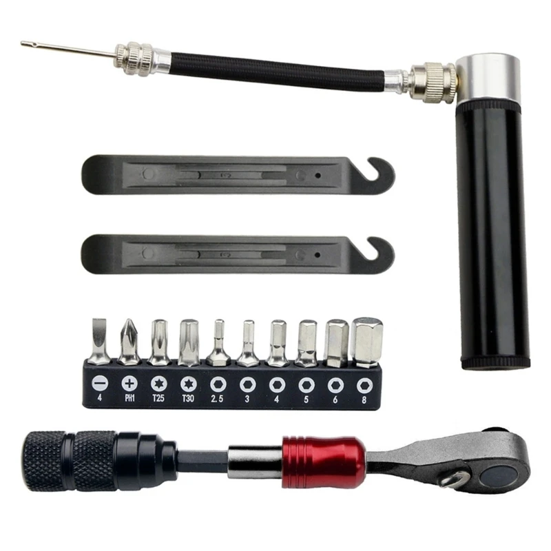 

Multifunctional Bike Repair Tool Bicycles Maintenance Tool Ratchet Wrench Set Tire Levers Tire Cycling Accessories