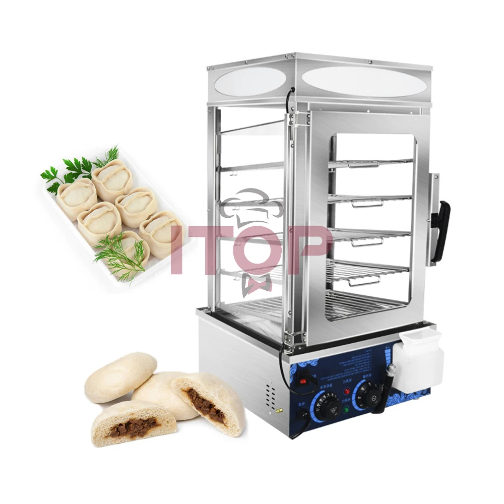 Counter Top Rice Cake Steamer Display Breakfast Shop Exquisite Products Bread Warmer Food Display Warmer