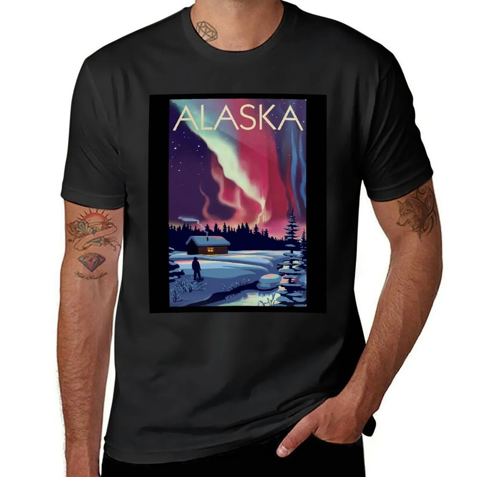 

Copy of Vintage wild Alaska poster 11 T-Shirt topping anime figures tees oversized designer t shirt men