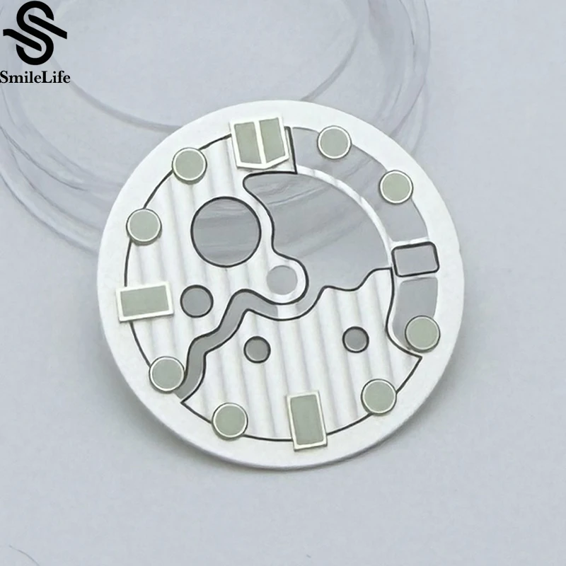 SmileLife 28.5 مللي متر ساعة مجوفة قرص أخضر مضيء ملحقات الساعة وجوه الساعة لحركة NH35/NH36 مع موضع الساعة 3