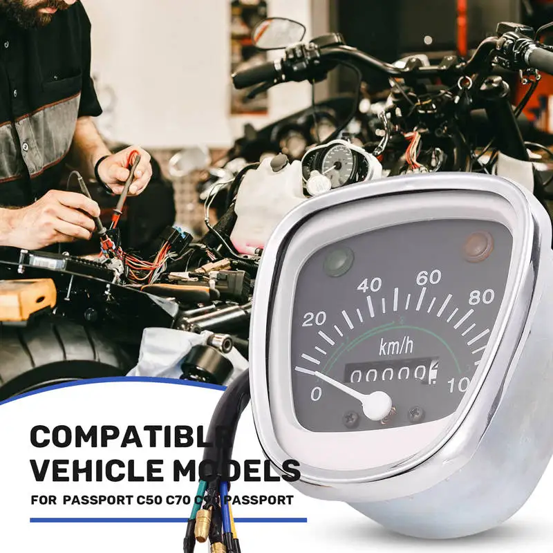 Retro Speedometer Tachometer Odometer Instrument For Honda Passport Cub C50 C70 C90 C70MK3 Universal Gauges