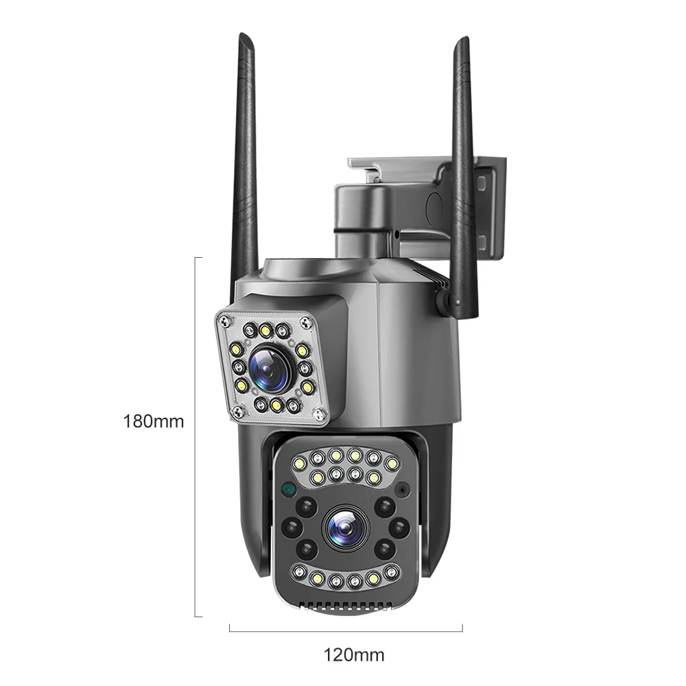 Imagem -02 - Saikiot-câmera Impermeável de Lente Dupla Segurança Cctv Doméstica 4k 8mp Zoom 10x Wi-fi ao ar Livre V380 Pro 4g