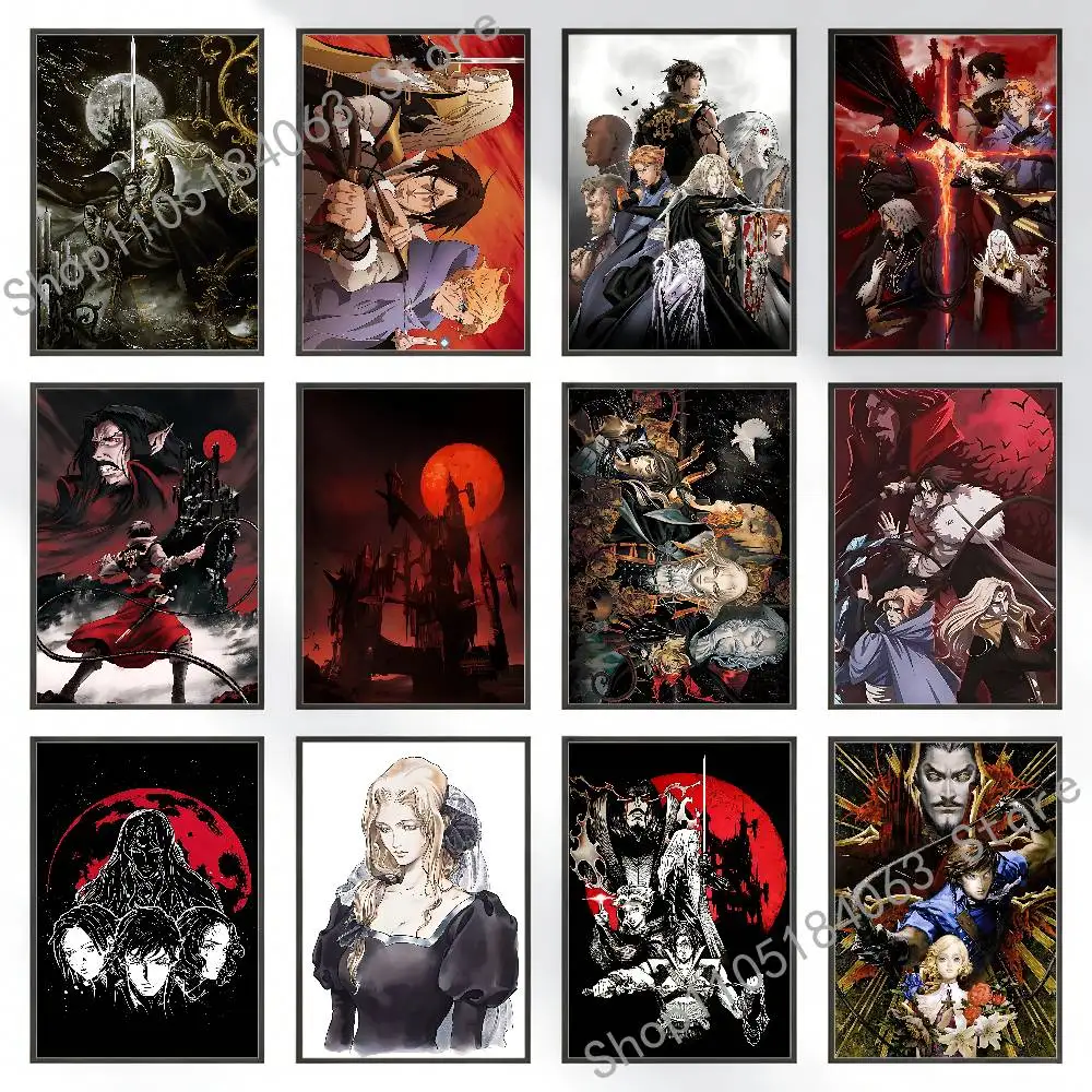 

C-CastlevaniaES Anime Wall Art Canvas Painting Poster For Living Room Home Decor Decoration Picture