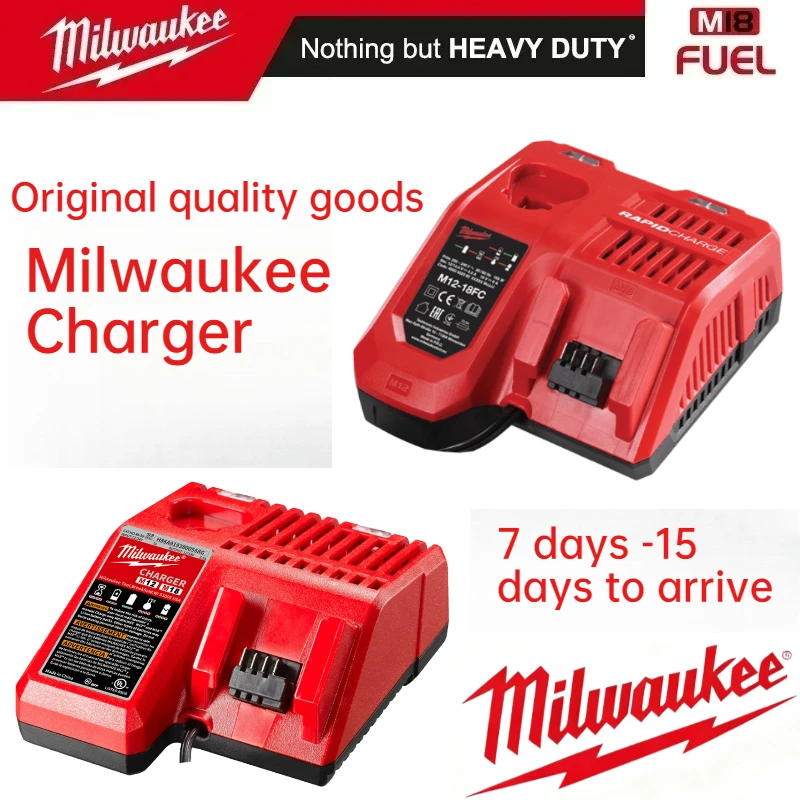 Milwaukee 6A  Replace 12V 14V 18V Rapid Fast Li-Ion Charger Fit For M12-18C Dual Port Multi-Voltage 