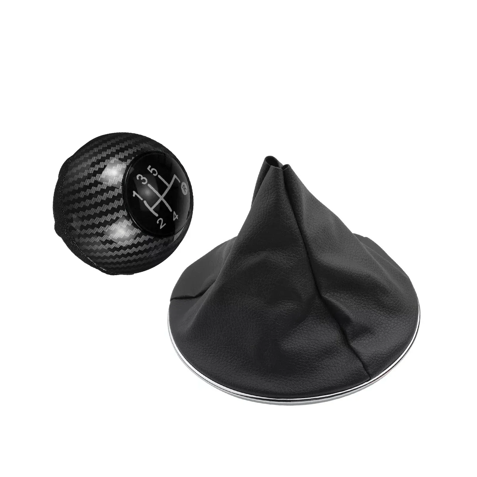 

Functional Gear Shift Shifter Knob with Cover Boot for Fiat 500 (2012 2018) Crafted from Carbon Fiber Material