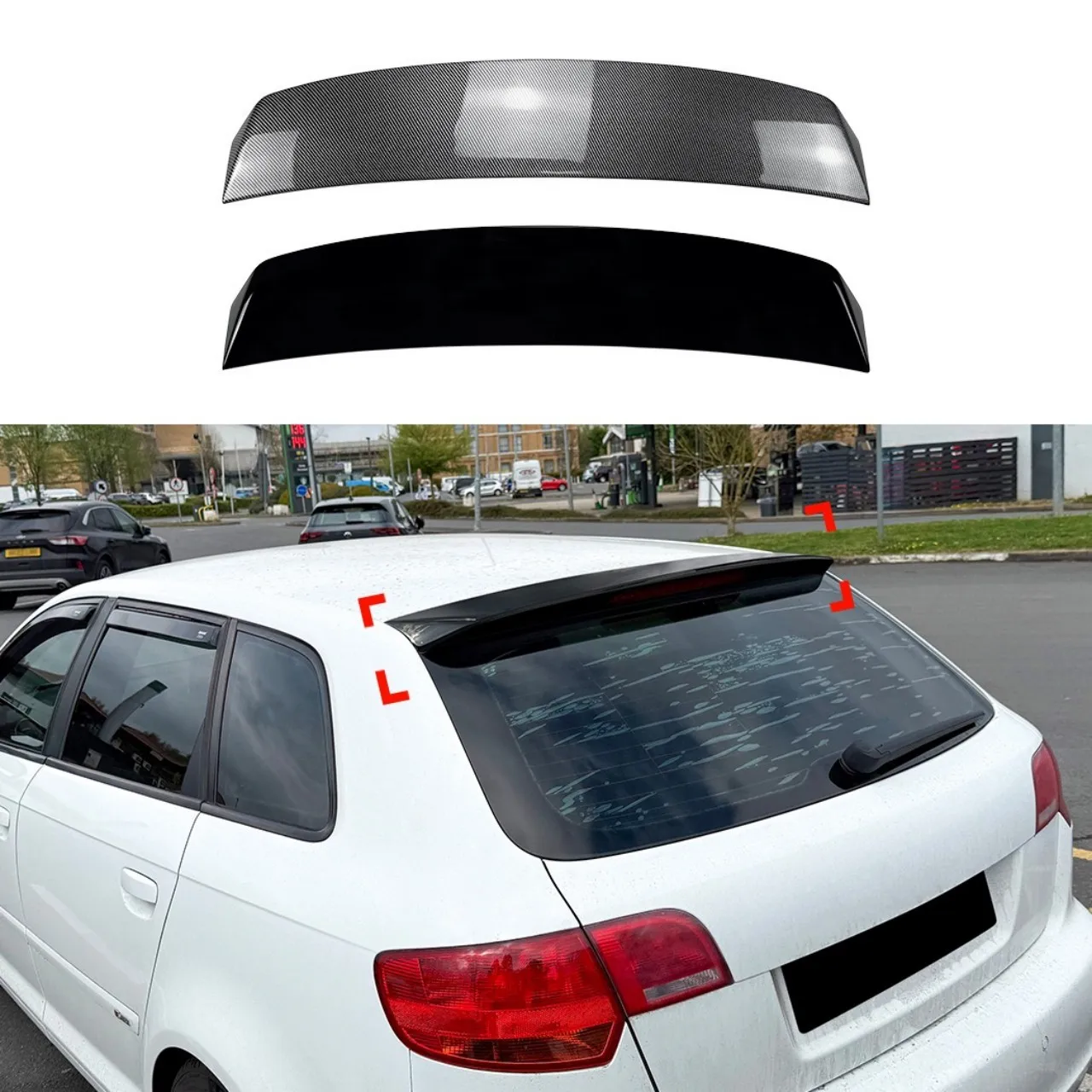 

Задний спойлер (фиксированное антикрыло) для Audi A3 8P Standard Edition 2004-2013, модель S, декоративная модифицированная деталь