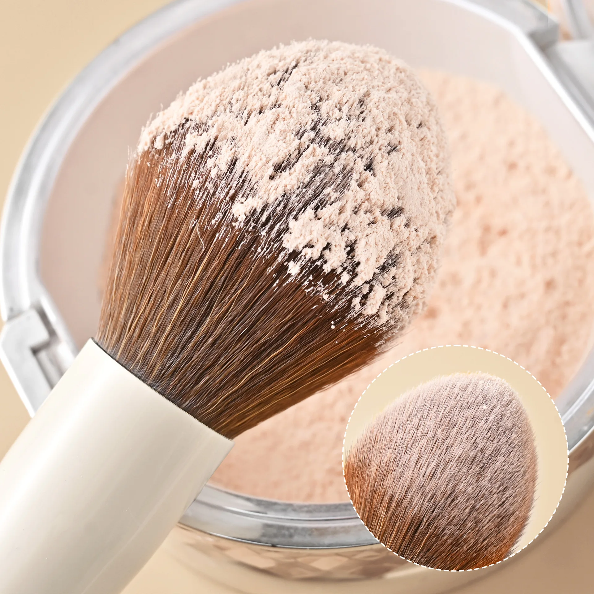 Pennelli per trucco Set di pennelli di lusso all'ingrosso di alta qualità vegano 15 pezzi Kit di pennelli per trucco Logo personalizzato Giallo chiaro 5 set