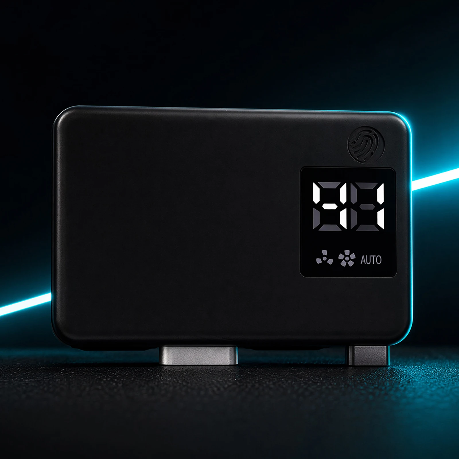 For NS 2 Turbo Cooling Fan with Temperature Display Auto Mode Touch Speed Control Type-C Port Black ABS Material