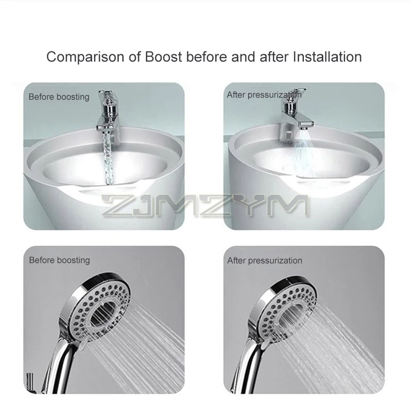 JET-370 Fully Automatic Silent Tap Water Pump Tap Water Booster Pump Household Stainless Steel Self-priming Pump 370W 3.5m³/h