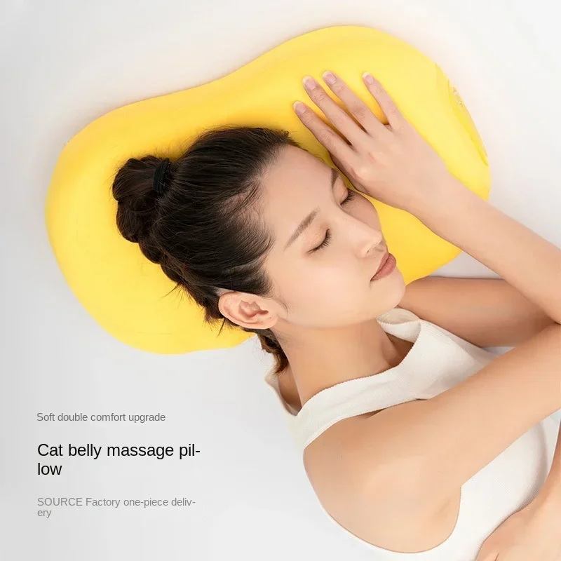 Multi-functional Massage Pillow - Cat Belly Inspired Hot Compress, Kneading Therapy, Adjustable Home Electric Massager