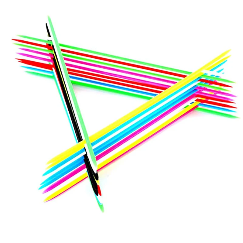 150PCS Classic Plastic Pick Up Sticks Traditional Game Family Fun Present Math Counting Classroom Supplies for Students