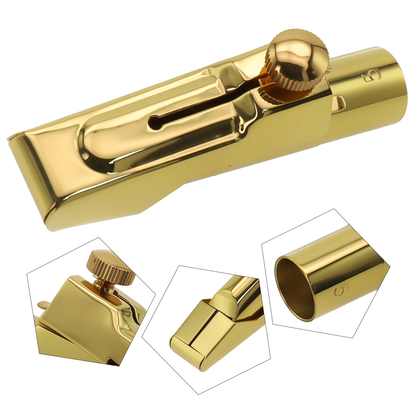 Professional Grade Saxophone Metal Mouthpiece Ligature Cap for Tenor Soprano Alto Sax Size 56789 Enhanced Performance