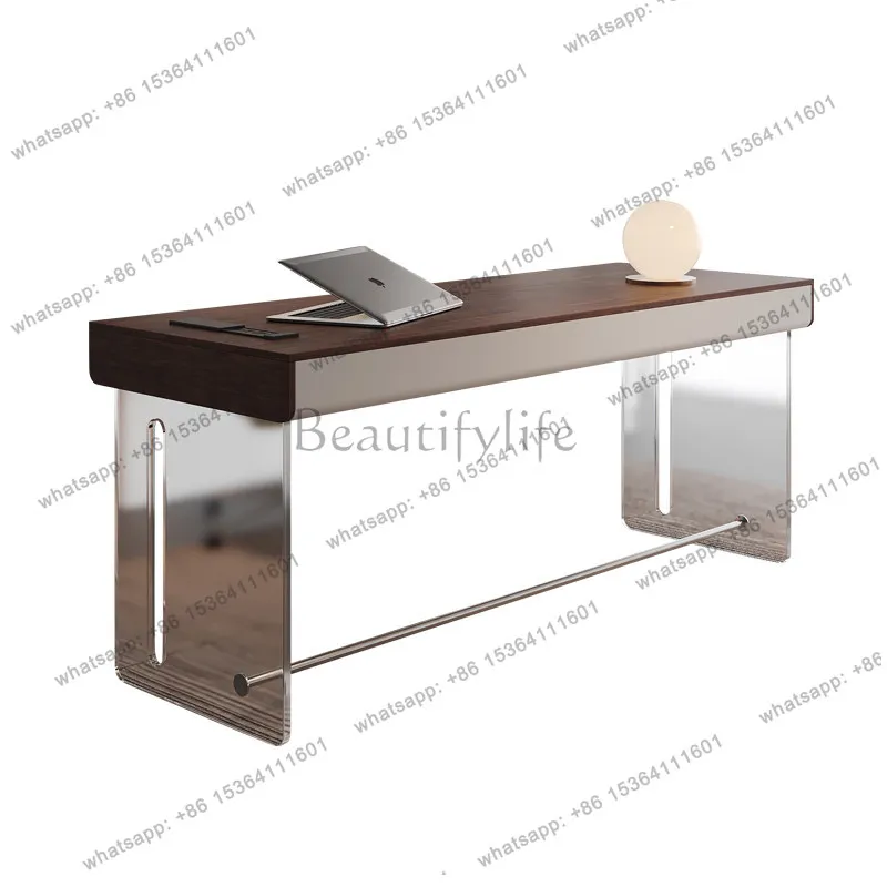 

Computer desk acrylic suspension modern simple study household small apartment writing desk