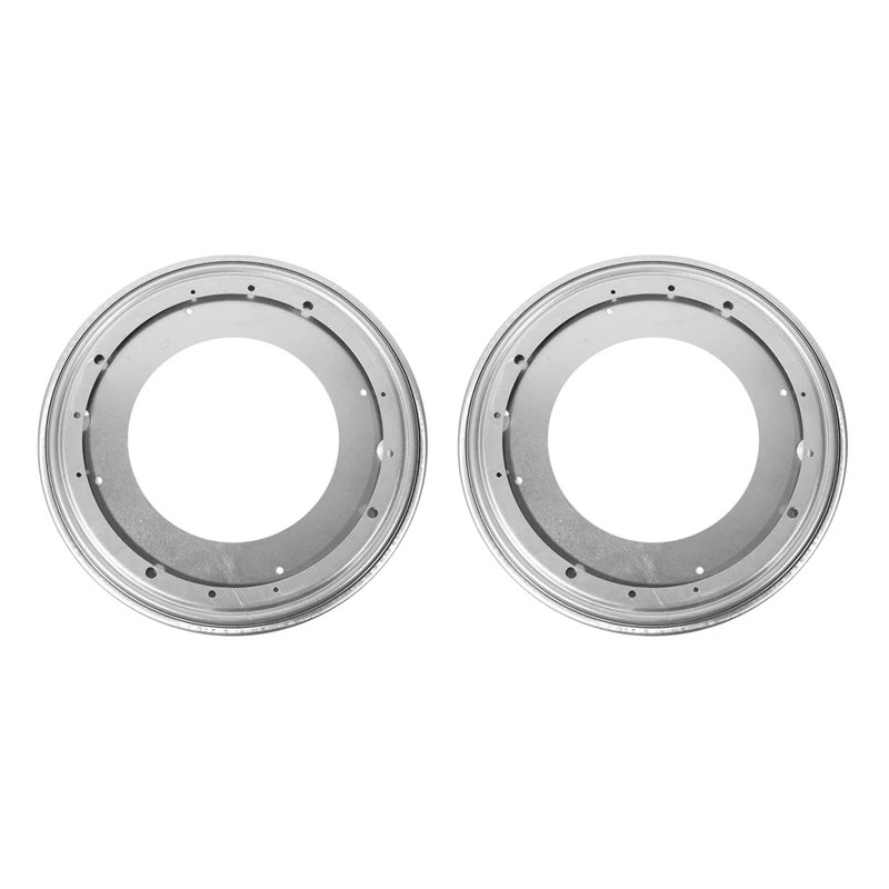 

2Pcs 12 Inch Round Shape Galvanized Turntable Rotating Swivel Plate Kitchen & Display Table Hardware