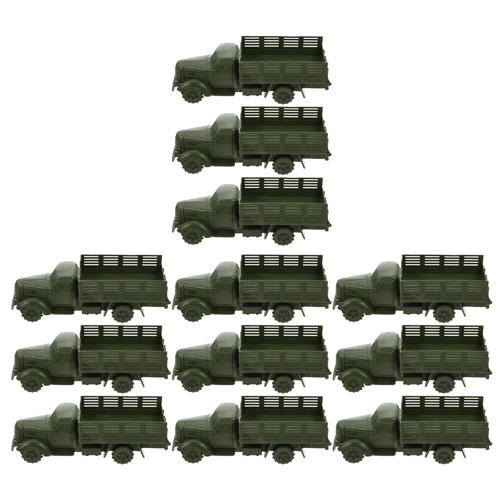 12 Pcs Kids Mini Toys Vehicle Model Trucks Accessory Phone Dust Plug for Crafts Dark Green Children