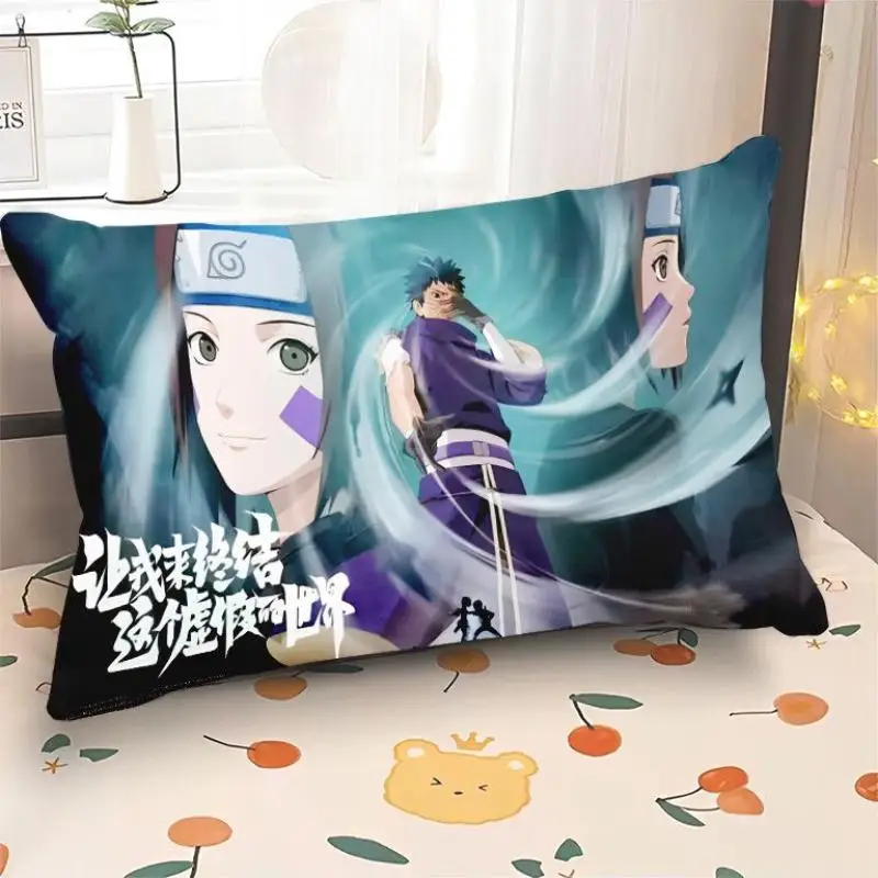 Naruto Mobile Game Ninja Pillow, Cartoon Long Square Pillow for Sofa, Bedroom, Student Dormitory Headrest and Lumbar Support Cus
