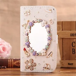 Luxury Diamond Rhinestone Leather Wallet Cases capa for SAMSUNG S6 S10 S8 S9 PLUS NOTE10 8 9 case For iphone 5G 11Pro max XR