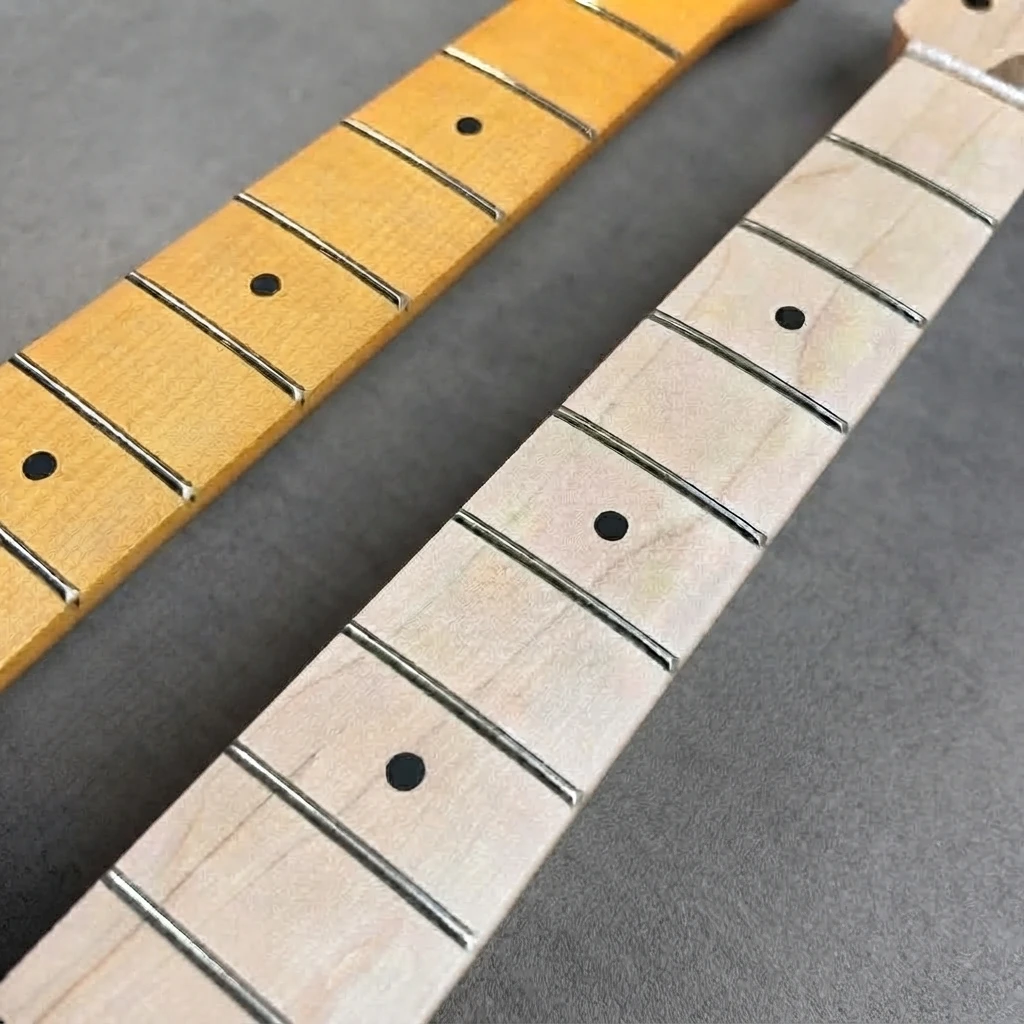 1957 Vintage TL Guitar Neck, 21 Frets, One Piece Construction, Gloss Finish, 56mm Heel, Adjustable Truss Rod for DIY Projects