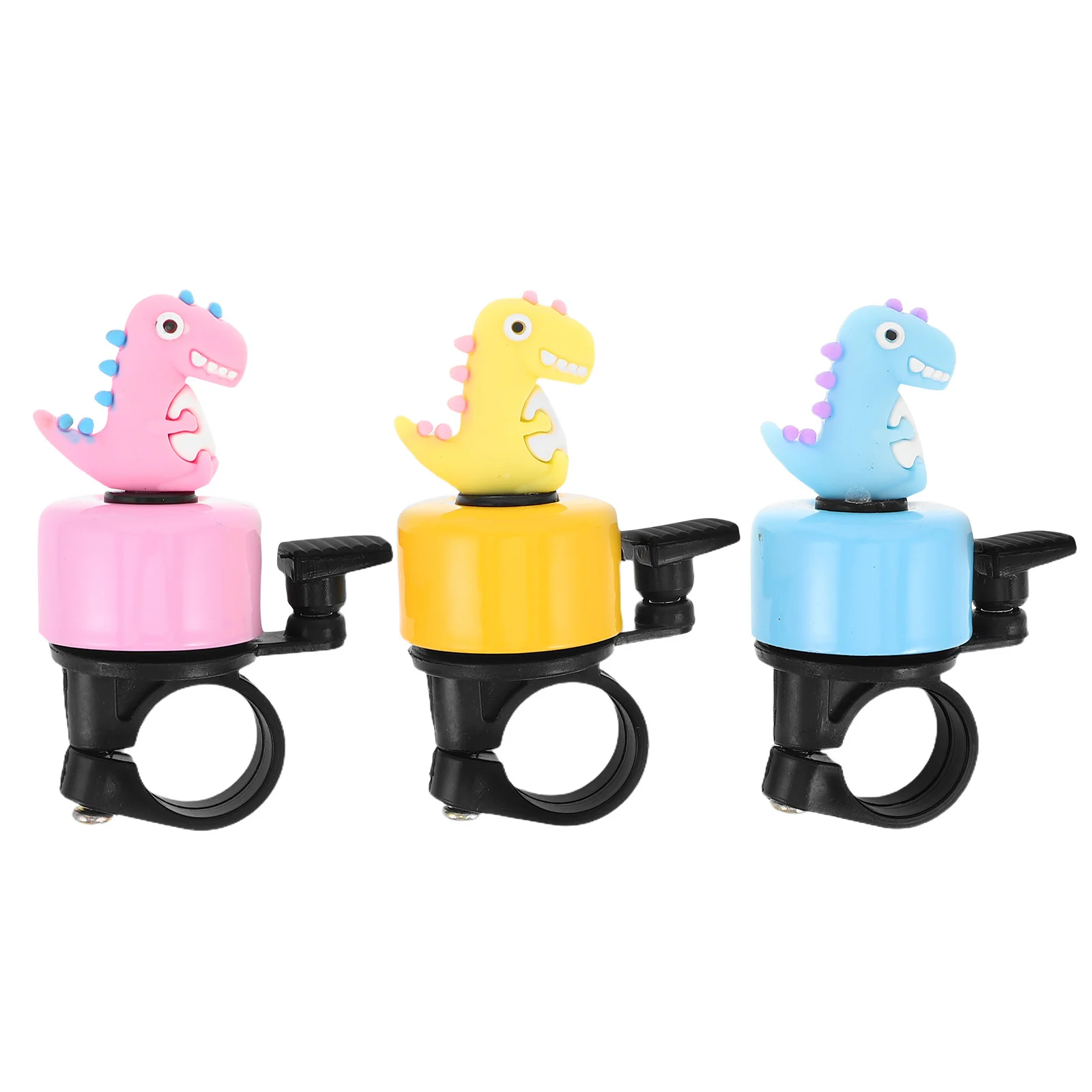 

3Pcs Kids Bike Bell Loud Cartoon Dinosaur Design Bicycle Alert Accessories for Toddler Bikes Scooters Horn for Bike Kids