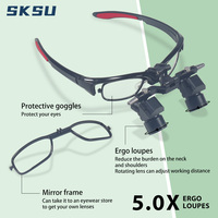 5X Magnification Dental Angled Loupes for Dentists And Surgeons without Light - Medical Professional Dental Loupes