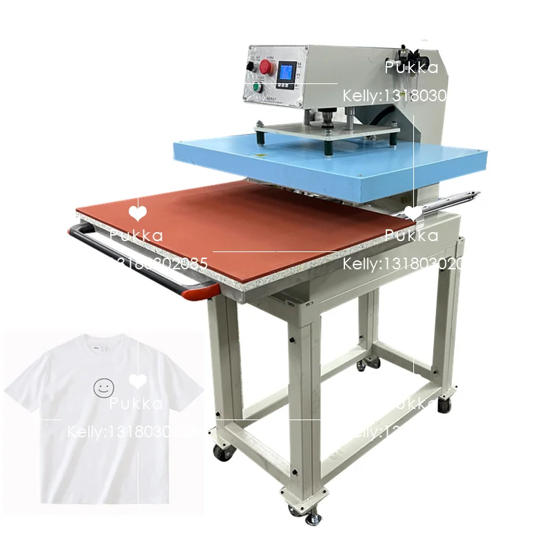 Pneumatic Simplex Draw Hot Stamping Machine 60*80CM Heat Transfer Printing Machine Flat Clothing Press Printing Machine