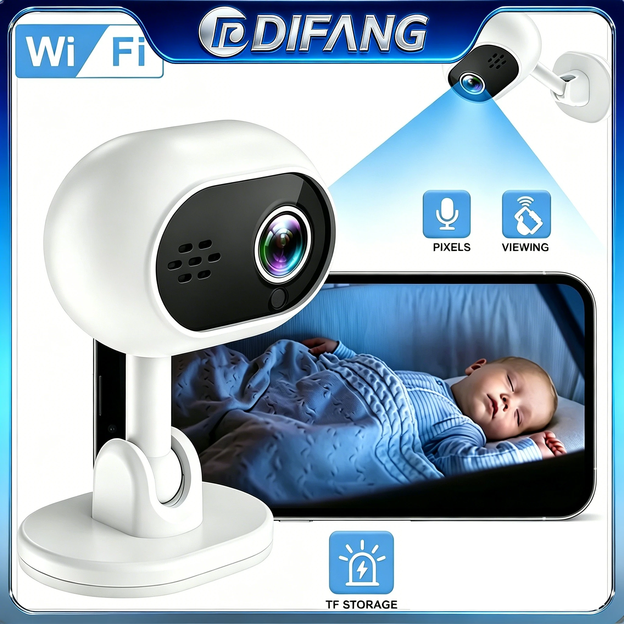 

Mini WiFi Camera Security Protection Night Vision Two-way Audio Security Pet&Baby Monitor Home Mini Video Surveillance 1080P 4K