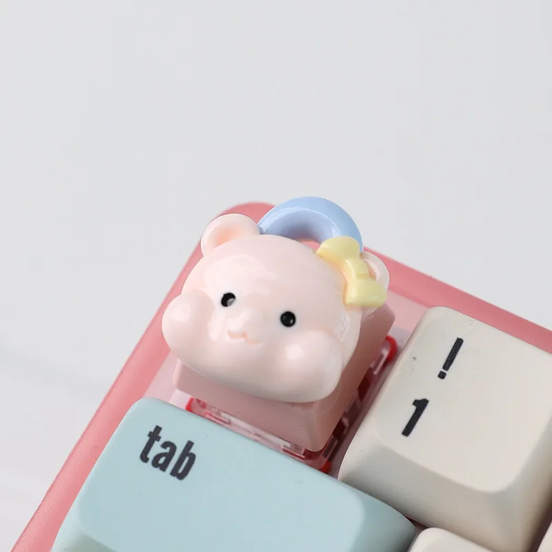 Hot-selling personalized keycap resin cartoon earphones three-dimensional mechanical cute ESC key little girl three-dimensional