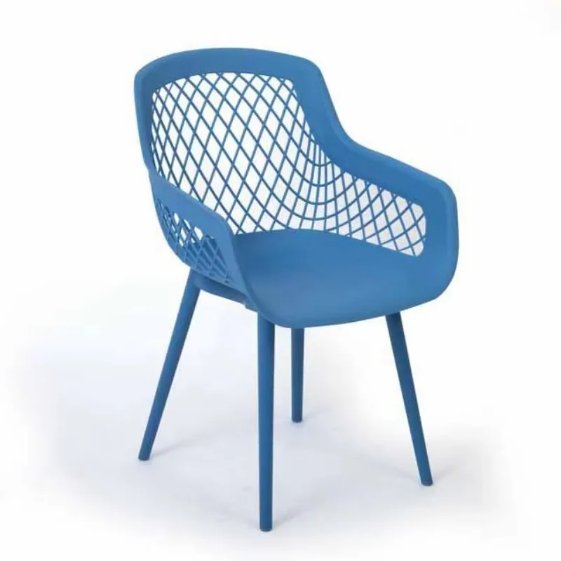 

Modern Outdoor Plastic Garden Chairs Mesh Dining Room Furniture with PP Seat for Park Living Room Hotel Kitchen Bedroom Bathroom