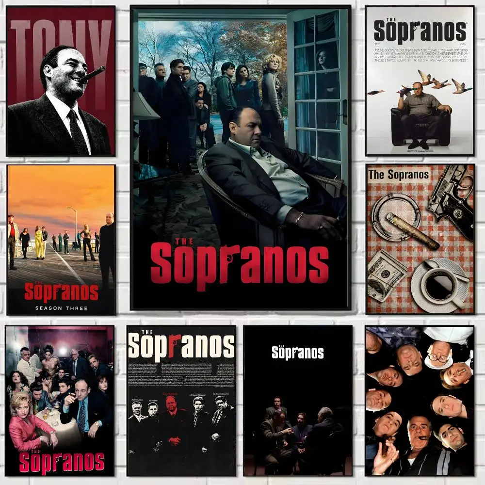 American Drama The S-Sopranos Poster Self-adhesive Art Waterproof Paper Sticker Coffee House Bar Dorm Room Wall Decor