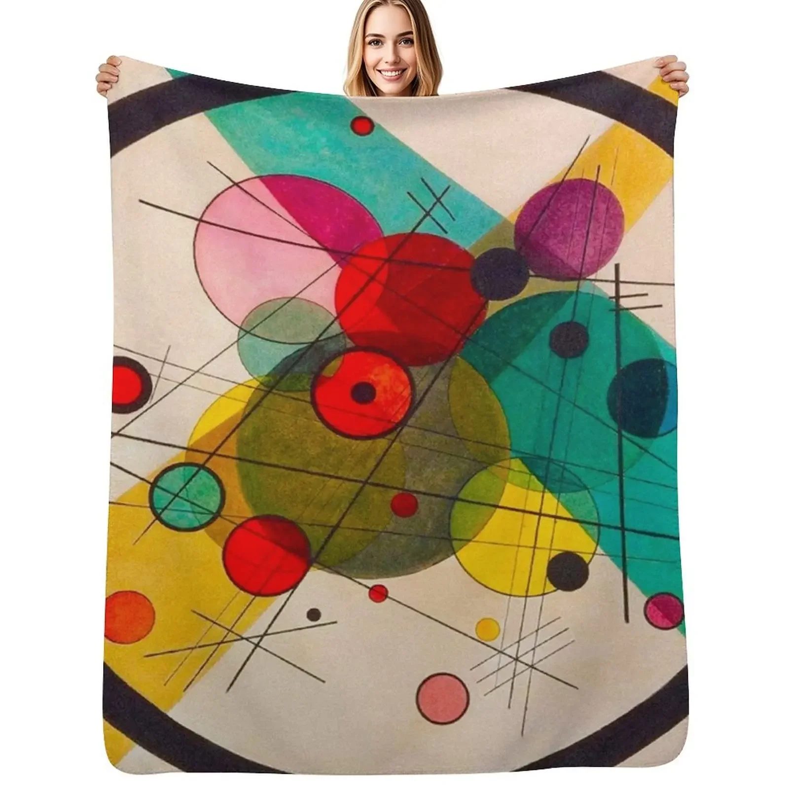 

KANDINSKY HD - Circles in a Circle Art Throw Blanket for babies Luxury Thicken Comforter Polar Blanket