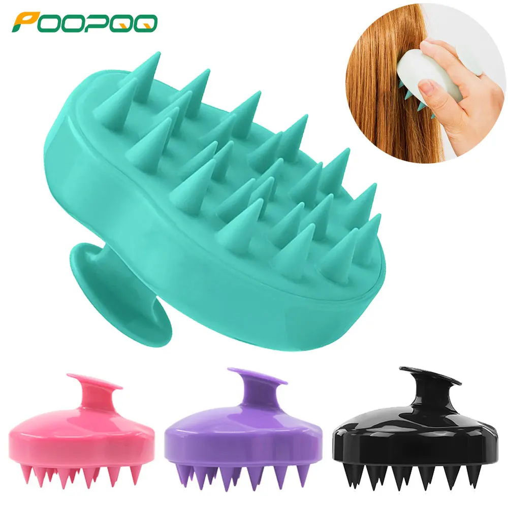 Silicone Shampoo Scalp Cabelo Massager, Cabeça Corpo Scalp Massagem Escova, Pente de lavar, Chuveiro, Banheira, Spa