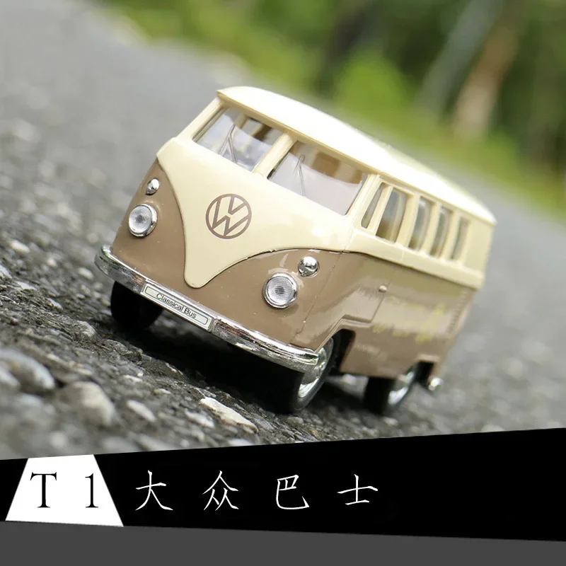 

WELLY 1:36 Volkswagen T1 Bus Alloy Car Model Simulation Diecast Metal Classic Car Model Pull Back Collection Children Toy Gifts