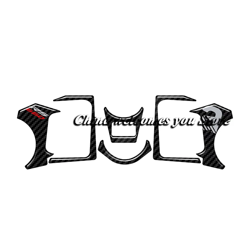 New rs 660 Motorcycle 3D carbon fiber Top Fork Yoke Protector Decal sticker For Apulia RS660 2021 2022