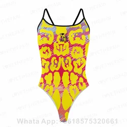 Love The Pain Ladies Sexy Thin Belt Swimsuit One-piece Triangle Athletic Sports Quick-drying Functional Training Swimsuit Women