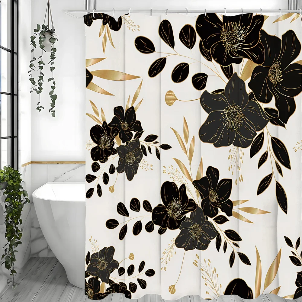 Black Floral Shower… - image