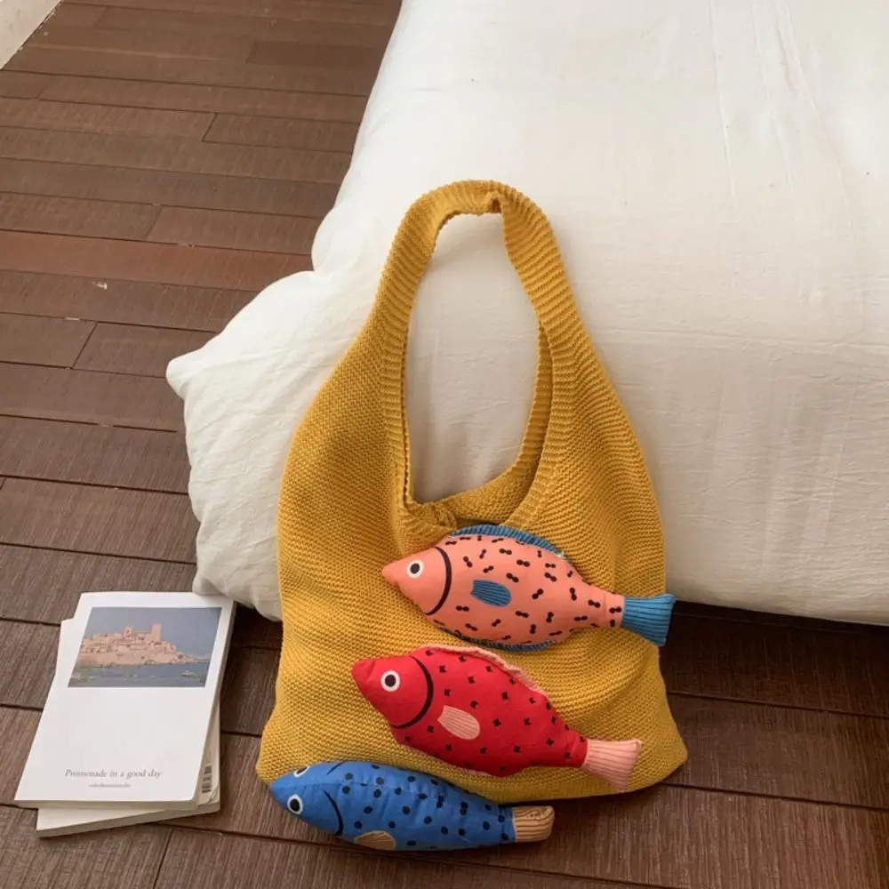 

Модная летняя вязаная сумка из хлопка в этническом стиле, ажурная вязаная сумка, большая вместительная сумка через плечо для женщин