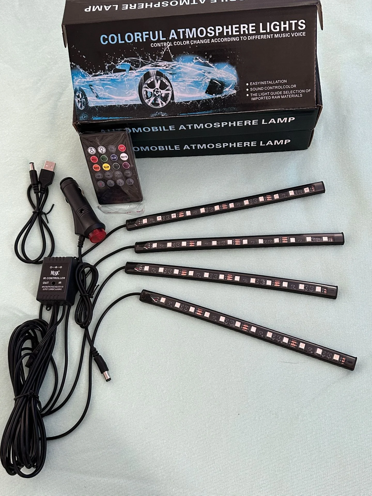 

Car LED atmosphere light Car voice control light Interior atmosphere light Interior modification supplies Interior atmosphere li