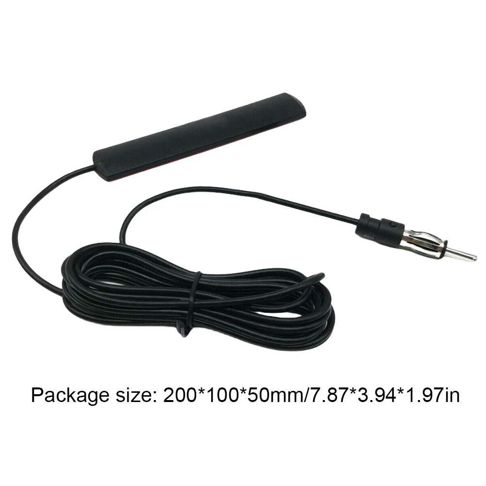 DC 5-12V Car Hidden Amplified Antenna 85-860Mhz AM/FM Radio Aerial Booster Stability Signal FM Amp for Car Truck Motorcycle Boat