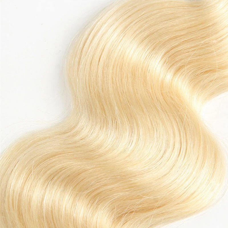 613 Blonde 3 Bundels Menselijk Haar 100% Onbewerkt 100 G/stk 10a Grade Braziliaanse Maagdelijke Body Wave Bundels Dubbele Inslag Haarverlenging