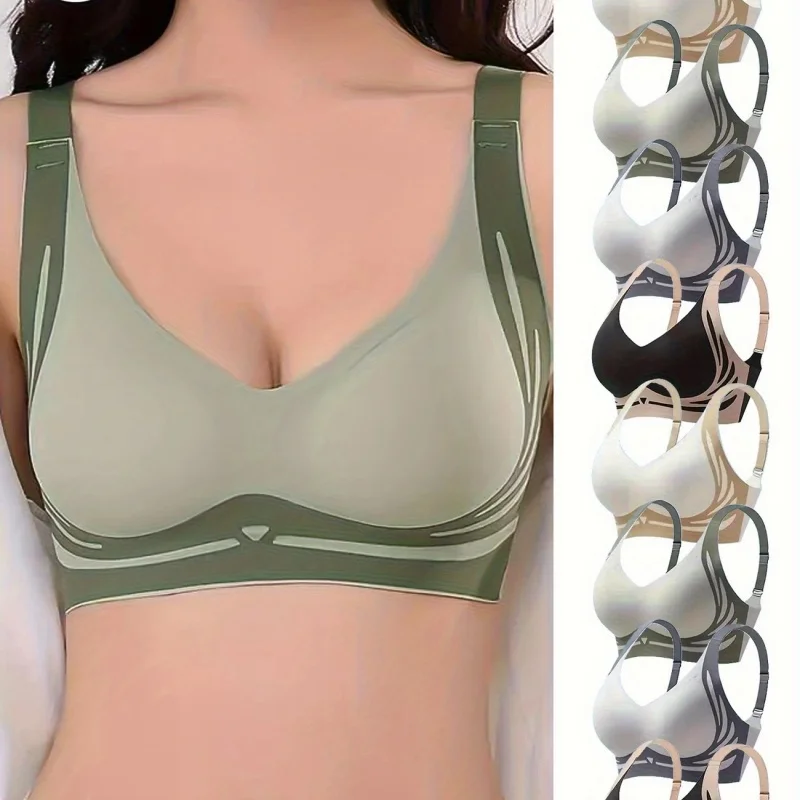 Bralettes esportivas push-up sexy femininas com 8 pacotes com copos acolchoados removíveis macios e respiráveis, absorventes de suor,