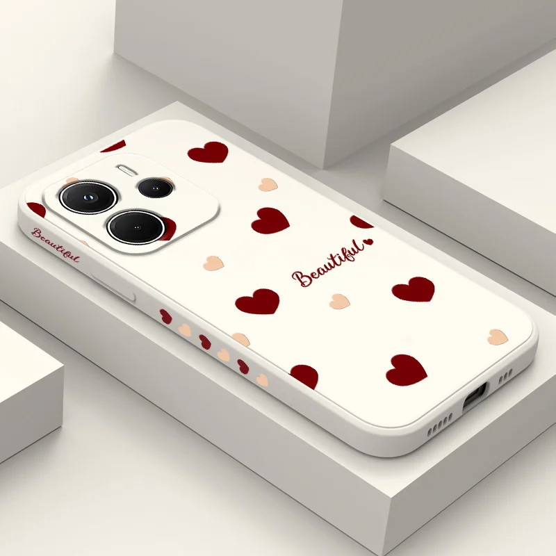 

Heart Throbs Phone Case For Xiaomi Redmi Note 14 13 12 12S 11 11S 10 10S 15 15C 14C Pro Plus 4G 5G Liquid Silicone Cover