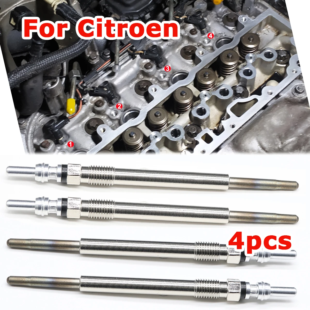 

Никелированные свечи накаливания 5V для дизельных отопителей 1682276, 1703269, 1824690, 9683195280 для Citroen C5, C8, DS3, DS4, DS5, Dispatch, Jumper