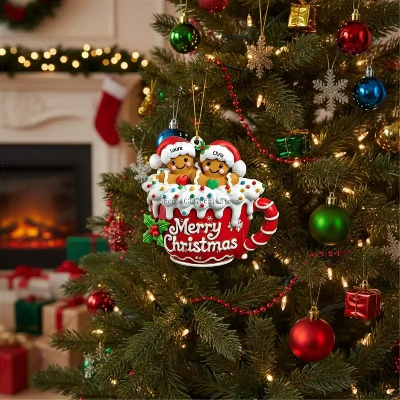 الاكريليك زينة عيد الميلاد الزنجبيل رجل الحلي المعلقات المعلقة شاتيربروف لقضاء عطلة