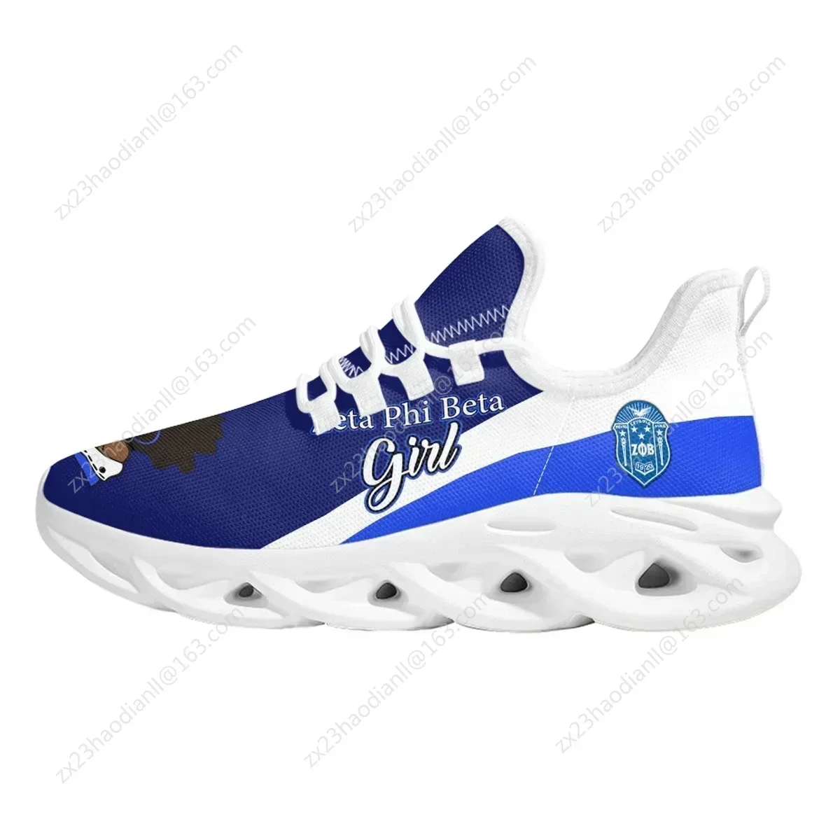 Zeta Phi Beta Fashion Sorority Party Women Outdoor Running Shoes Lace Up Platform Sneakers Comfort Non-slip Flats Shoes Zapatos