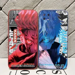 Anime Yuta Sukuna Gojo Phone Case For Xiaomi Mi 13 12 12T 12S 11 11T Ultra 10 10T 9 9T 9SE 8 Pro Lite 5G Cover With Hand Strap