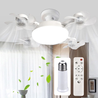 Drone Ceiling Fan Lamp with Remote Control Lighting Lamp E27/E26 Converter Base Lighting Base Bedroom Living Room  ﻿